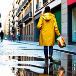 Urban Beauty**

"A sunlit street scene in Barcelona after a rain shower, reflecting colorful buildings in a large puddle. A woman in a modest raincoat walks by, carrying groceries. Soft, diffused light, shallow depth of field, focus on the reflections. Safe for work, appropriate content, fully clothed, professional photography, natural proportions, perfect anatomy, well-formed hands, proper finger count, family-friendly."

**